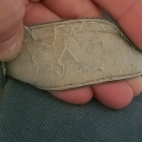 Colin Stuart wood & denim "Block" Heels - Picture 9 of 10